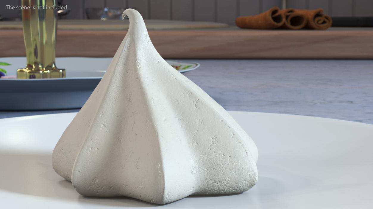 Meringue Small Cone Caramel 3D