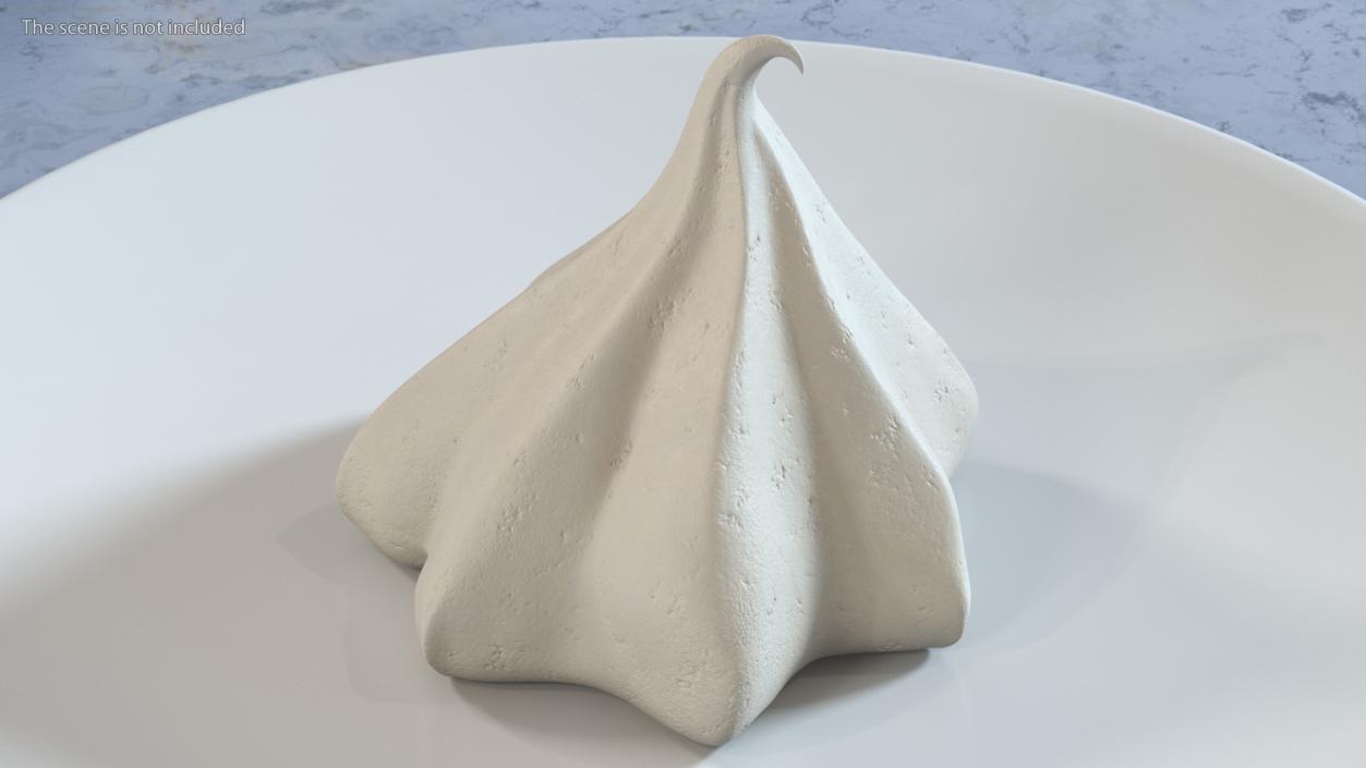 Meringue Small Cone Caramel 3D