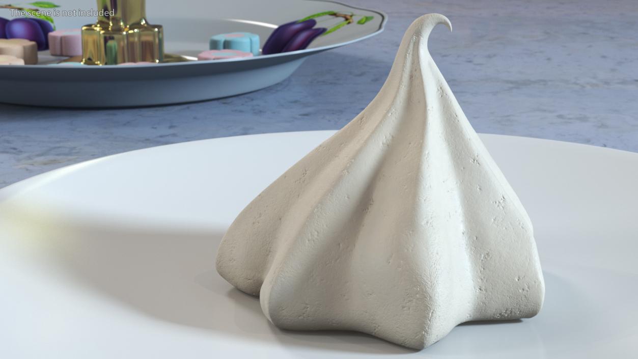 Meringue Small Cone Caramel 3D