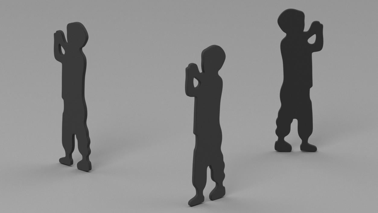 Child Boy Silhouette 2 3D