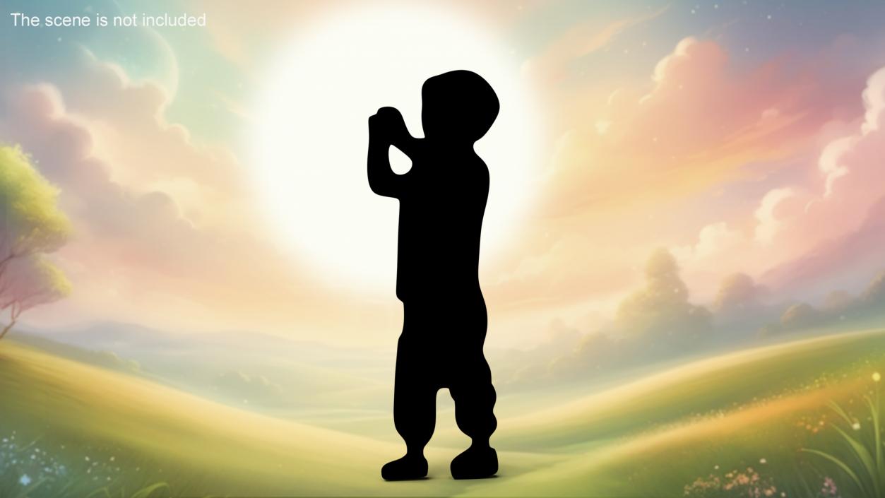 Child Boy Silhouette 2 3D