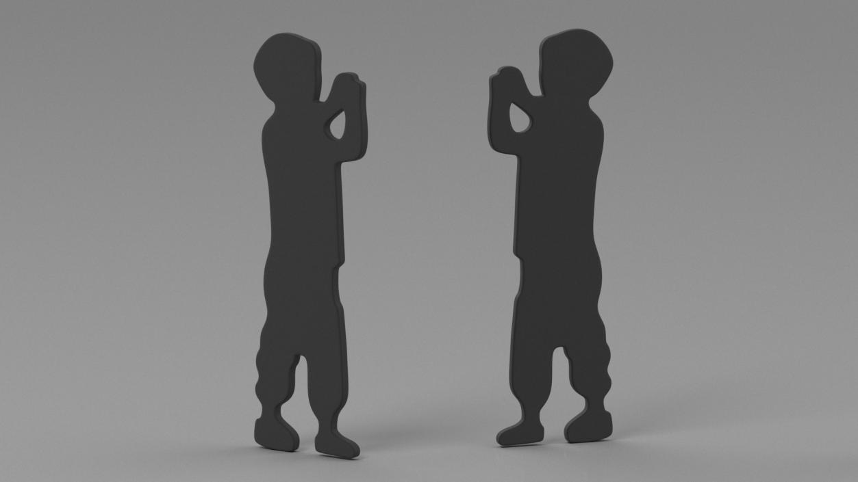 Child Boy Silhouette 2 3D