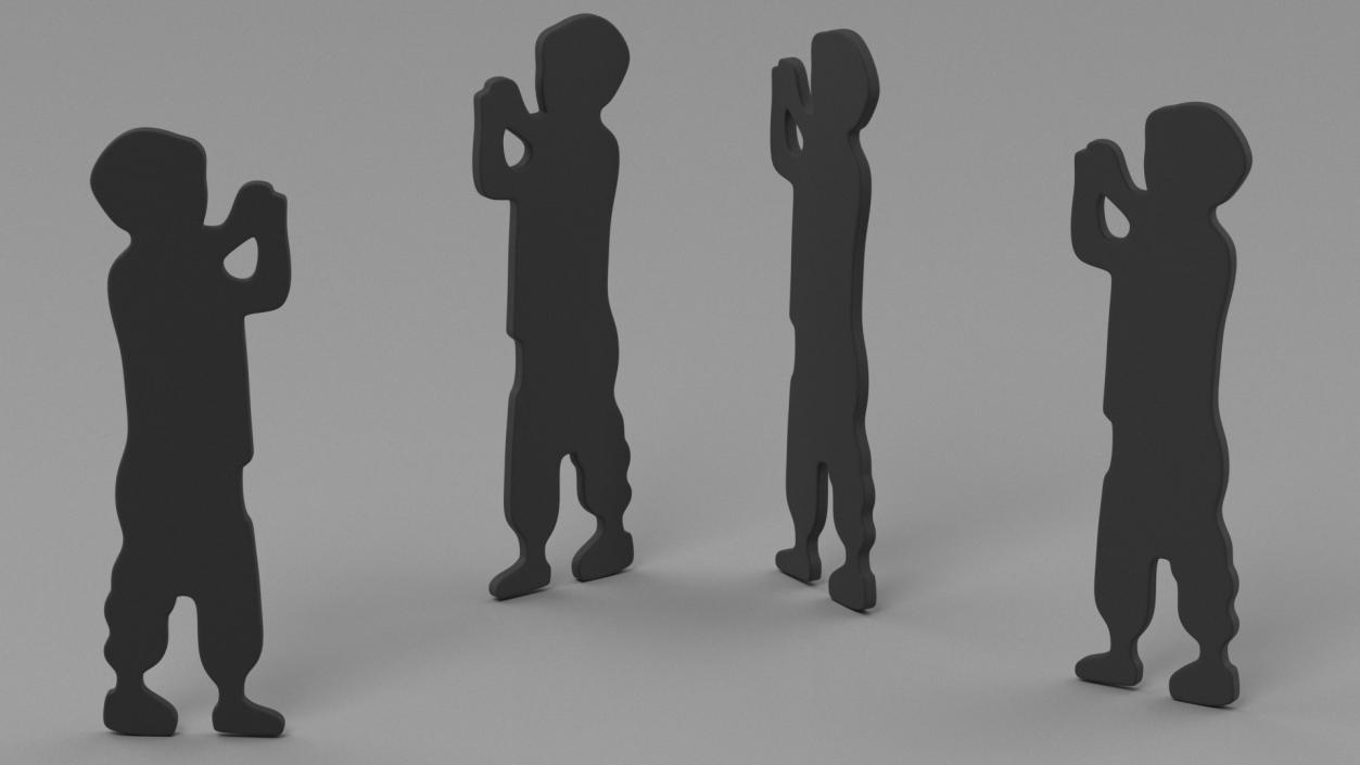 Child Boy Silhouette 2 3D