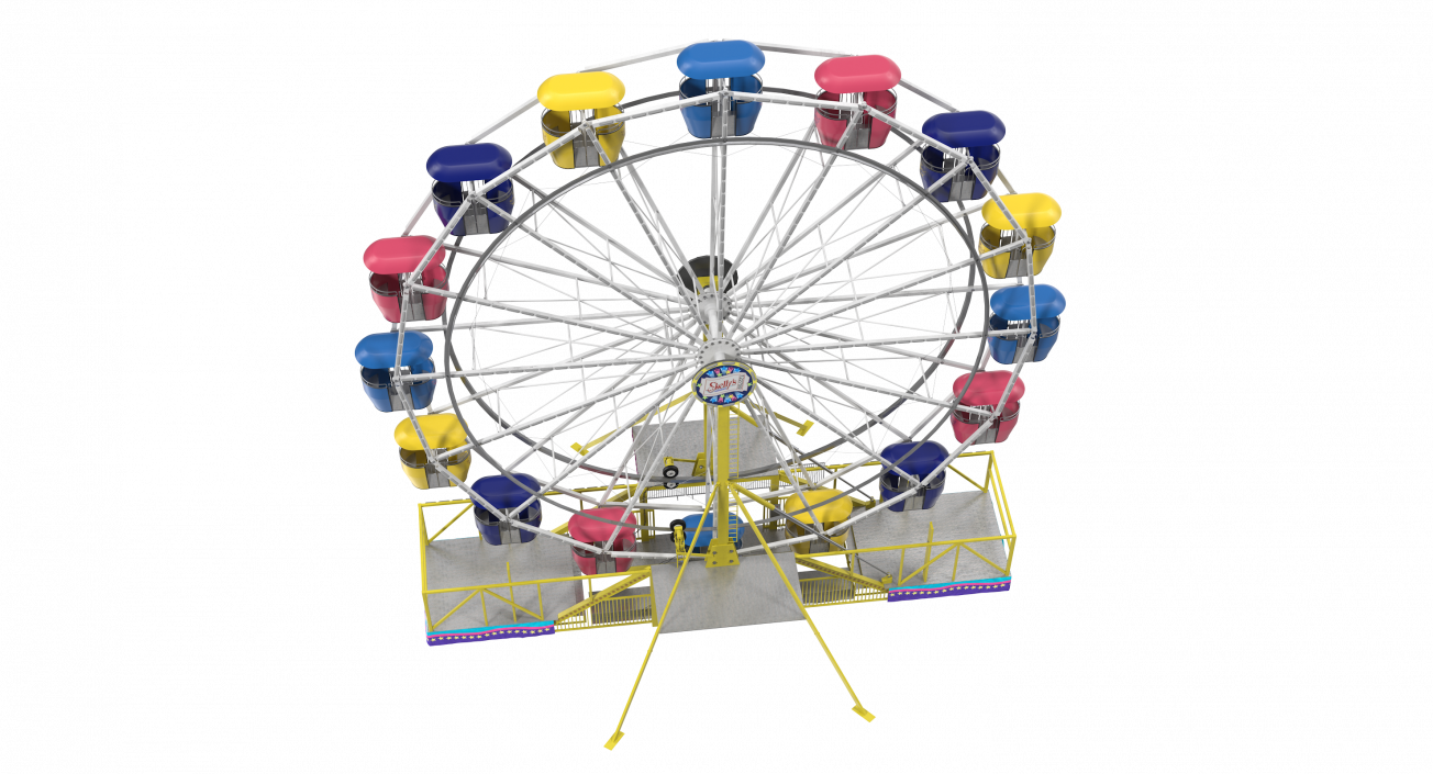 Amusement Park Ferris Wheel 3D