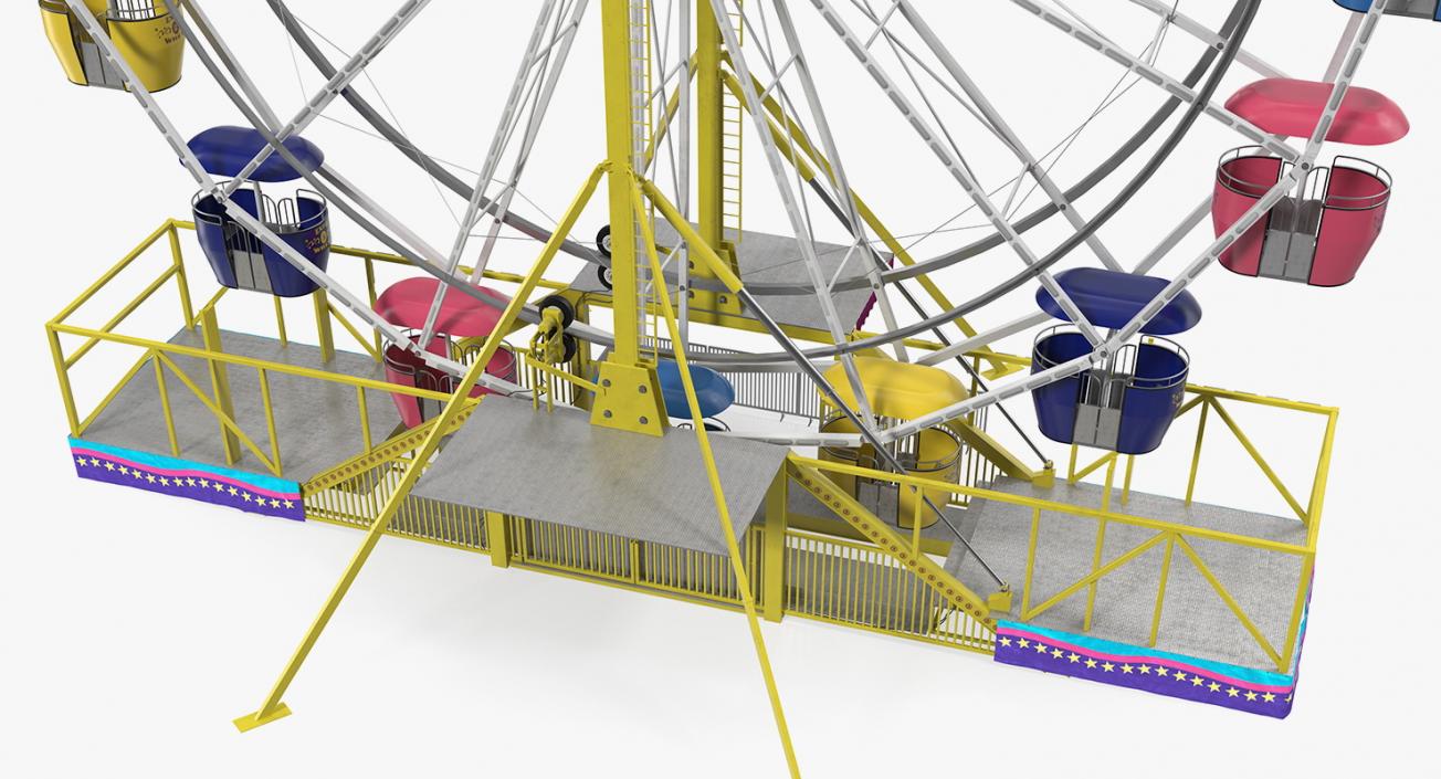 Amusement Park Ferris Wheel 3D