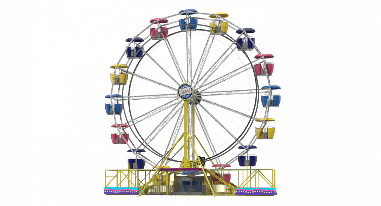 Amusement Park Ferris Wheel 3D