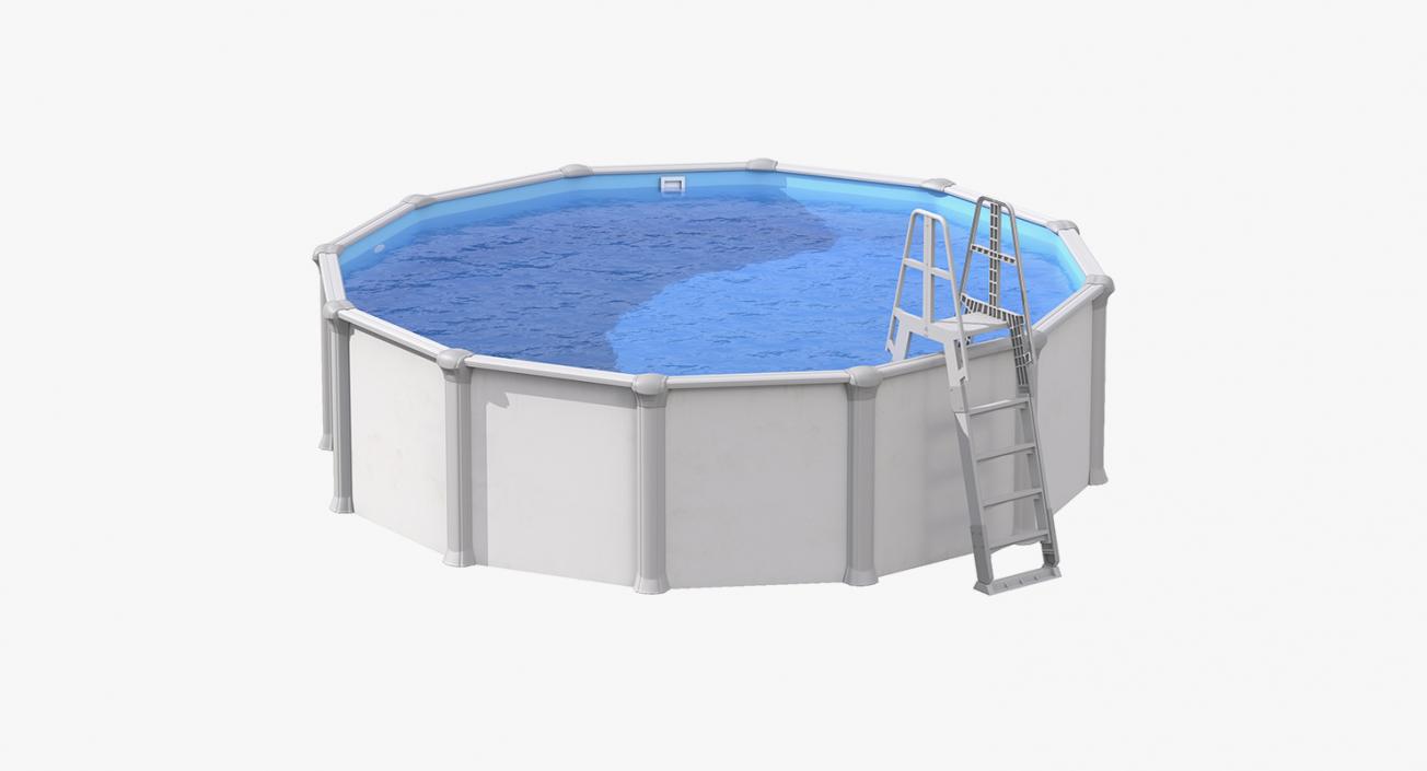 3D Swimming Pool with Pool Skimmers Collection model