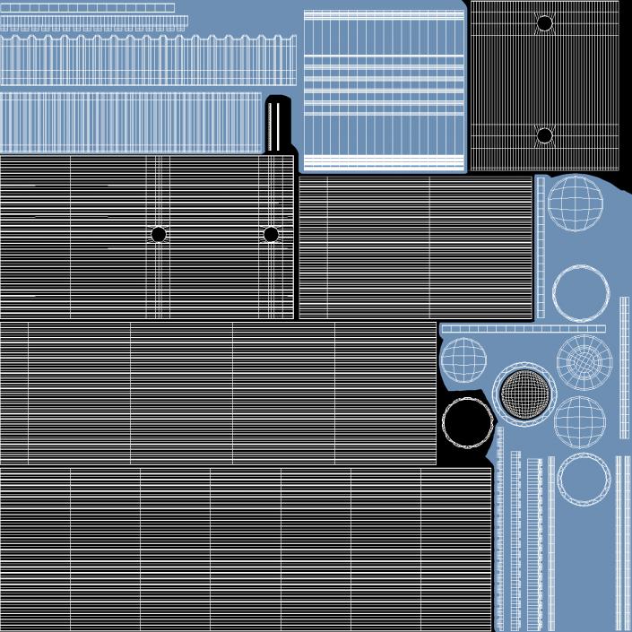 3D Swimming Pool with Pool Skimmers Collection model