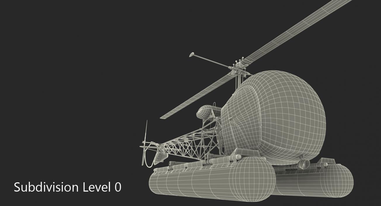 Bell 47 On Floats uscg 3D