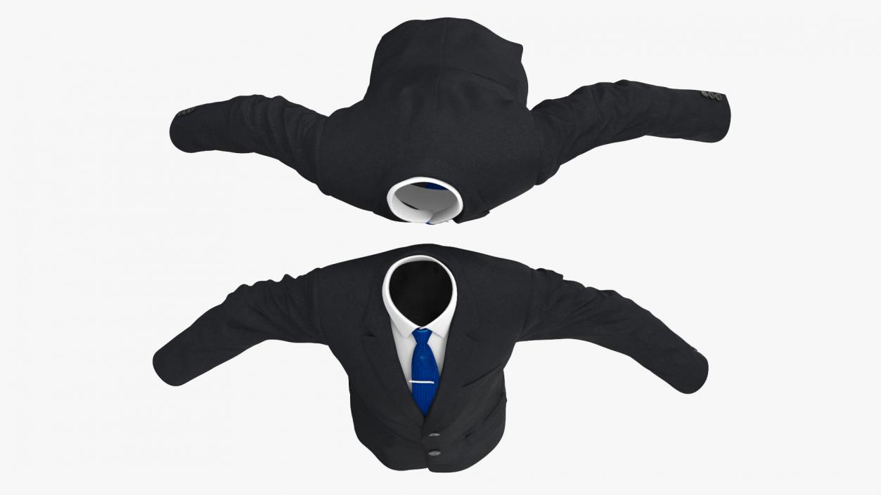 Business Uniform Jacket Suit Tie 3D