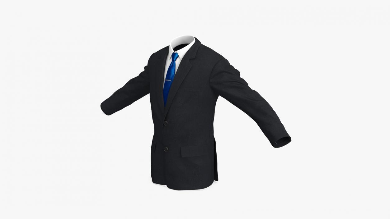 Business Uniform Jacket Suit Tie 3D