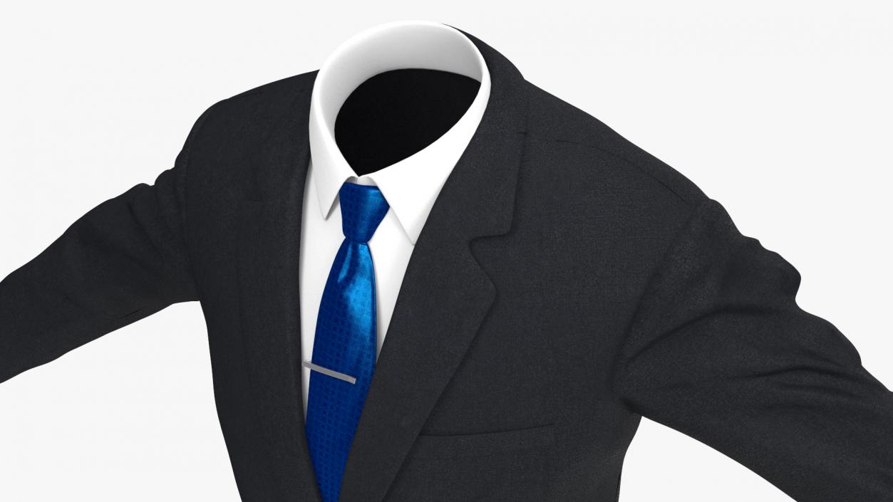 Business Uniform Jacket Suit Tie 3D