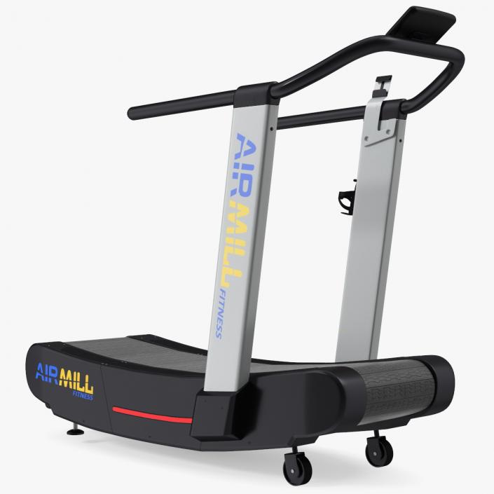 Airmill Air Runner Crossfit Treadmill Rigged 3D model