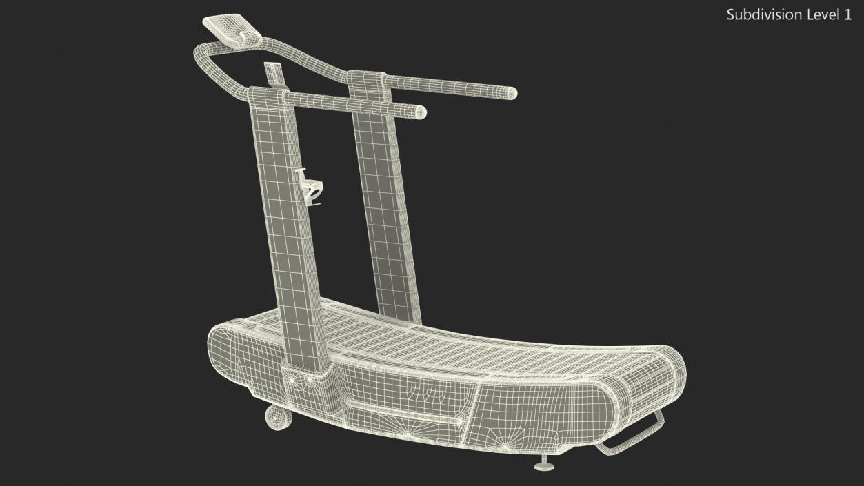 Airmill Air Runner Crossfit Treadmill Rigged 3D model