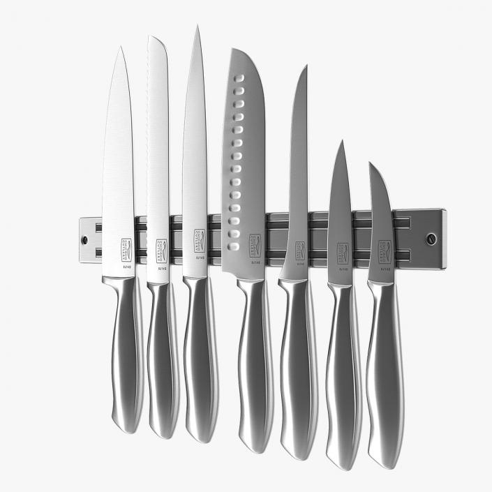 3D Stainless Steel Knives Block Magnetic Bar