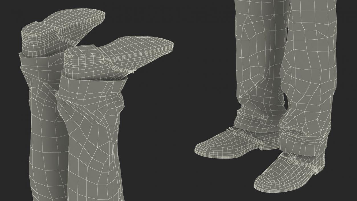 3D Suit Business Man Fur Rigged model