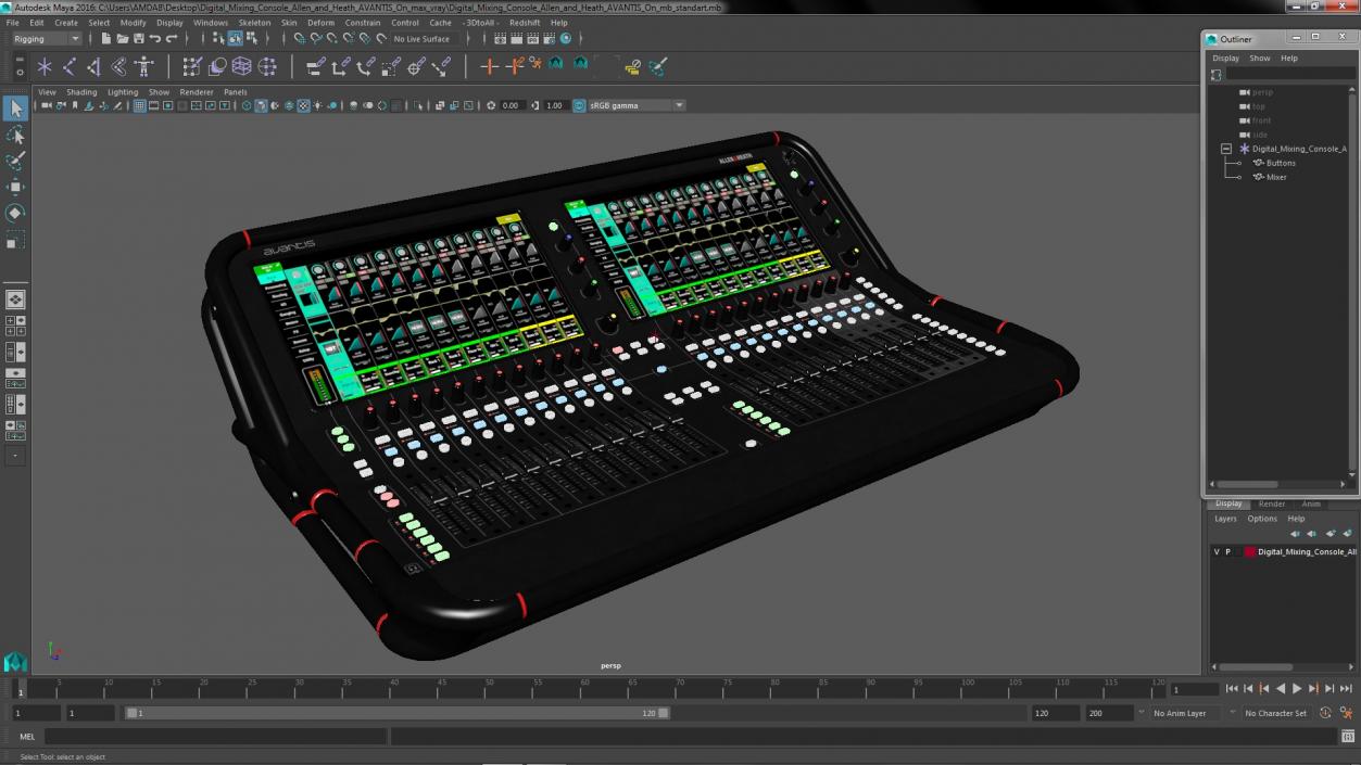 Digital Mixing Console Allen and Heath AVANTIS On 3D model