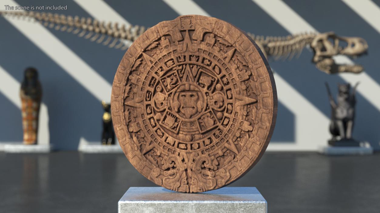 3D Maya Calendar Wood model