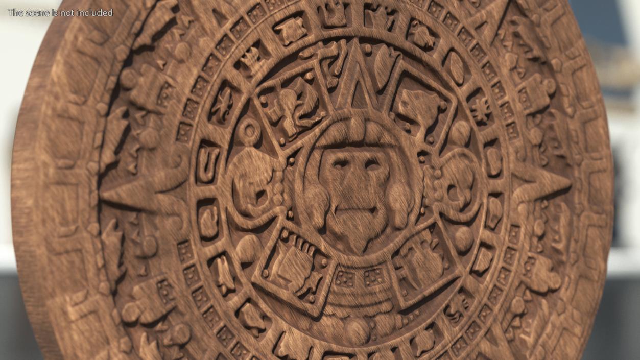 3D Maya Calendar Wood model