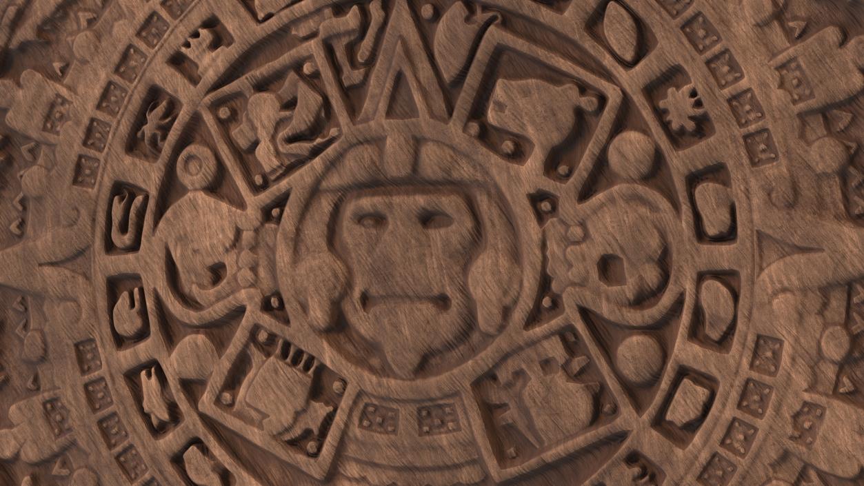 3D Maya Calendar Wood model