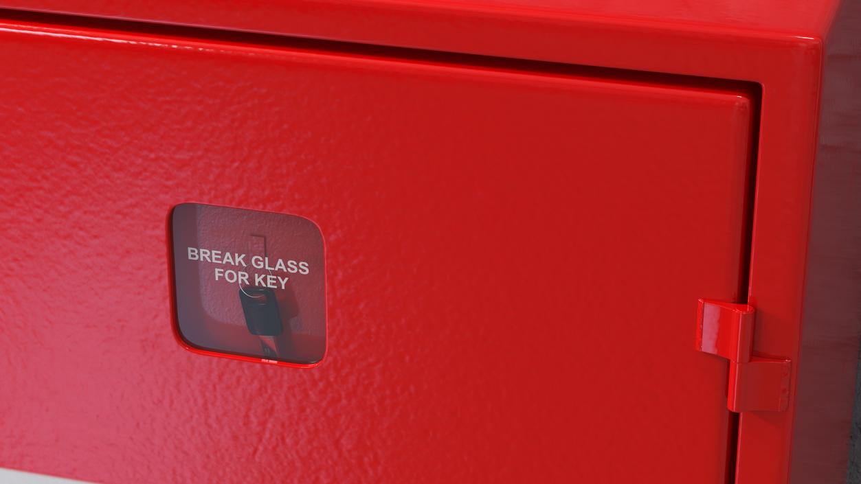 3D Fire Hose Cabinet Set