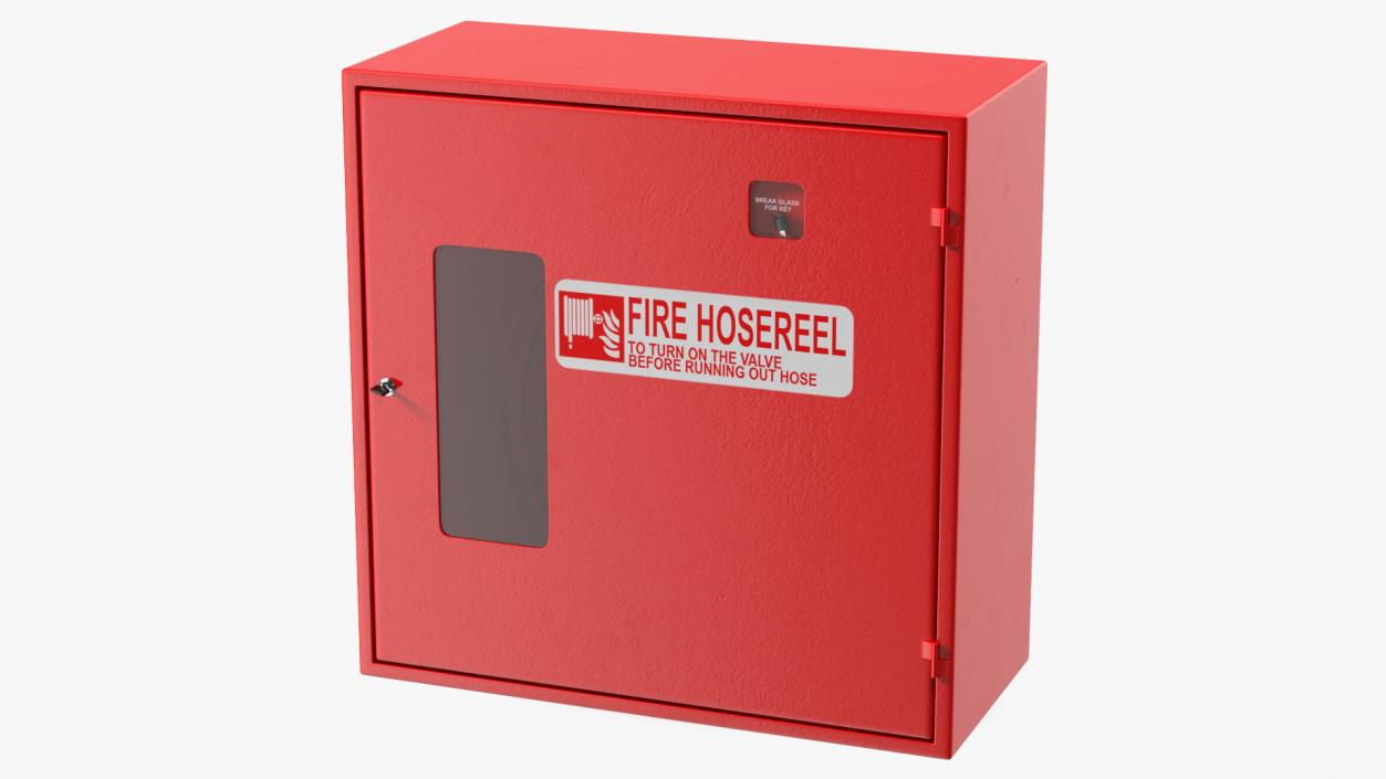 3D Fire Hose Cabinet Set