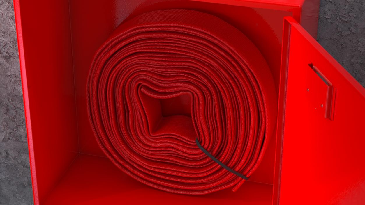 3D Fire Hose Cabinet Set