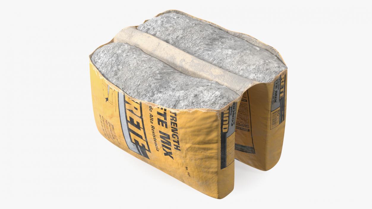 3D model Open Bag Cement Quikrete 80 Lb