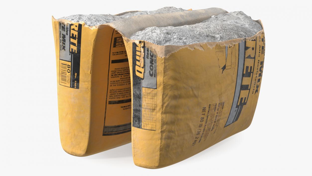 3D model Open Bag Cement Quikrete 80 Lb