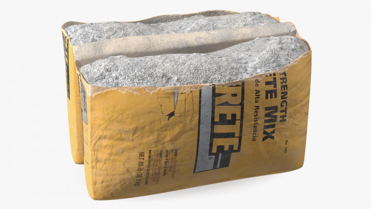 3D model Open Bag Cement Quikrete 80 Lb