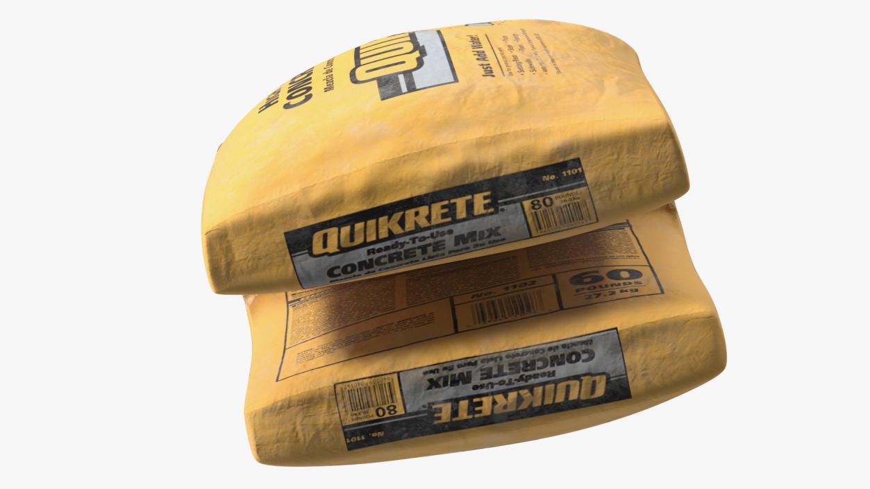 3D model Open Bag Cement Quikrete 80 Lb