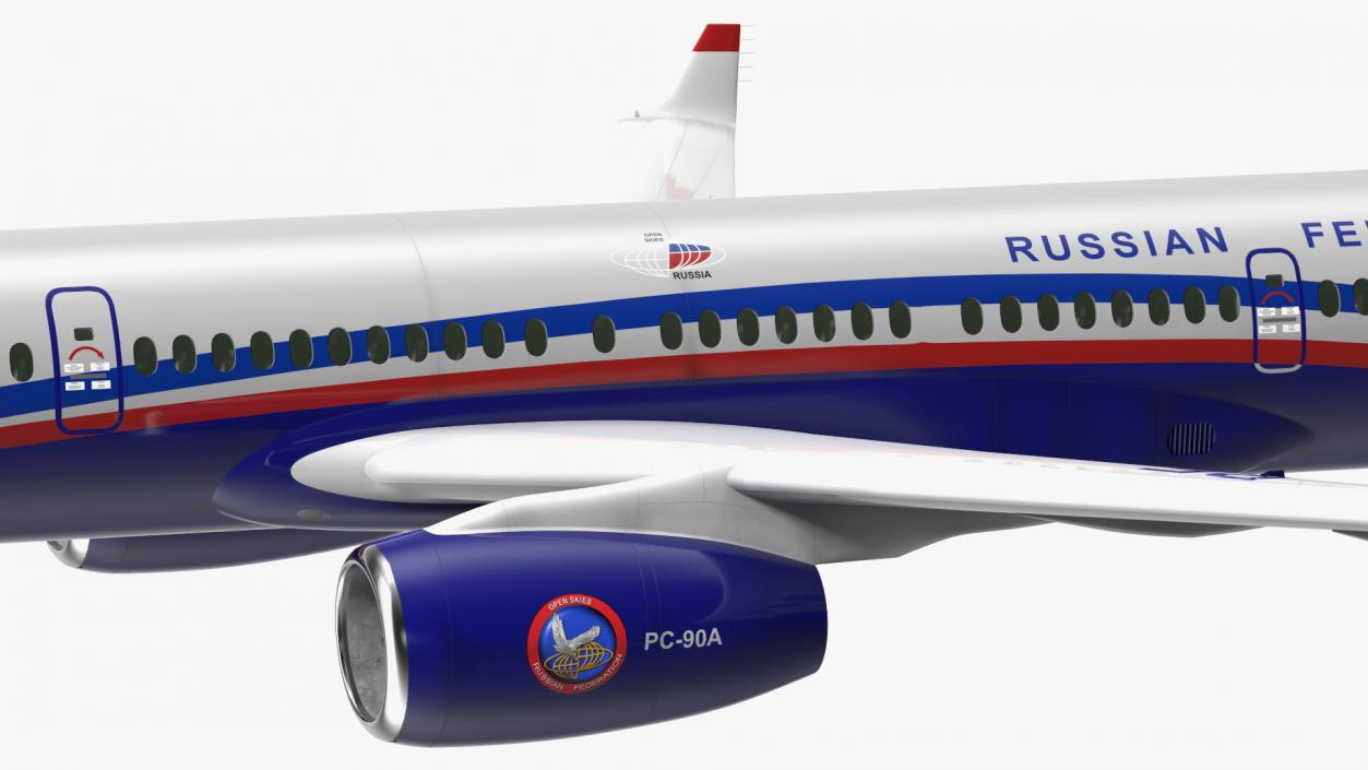 Tupolev Tu-214 Jet Airliner Flight 3D model