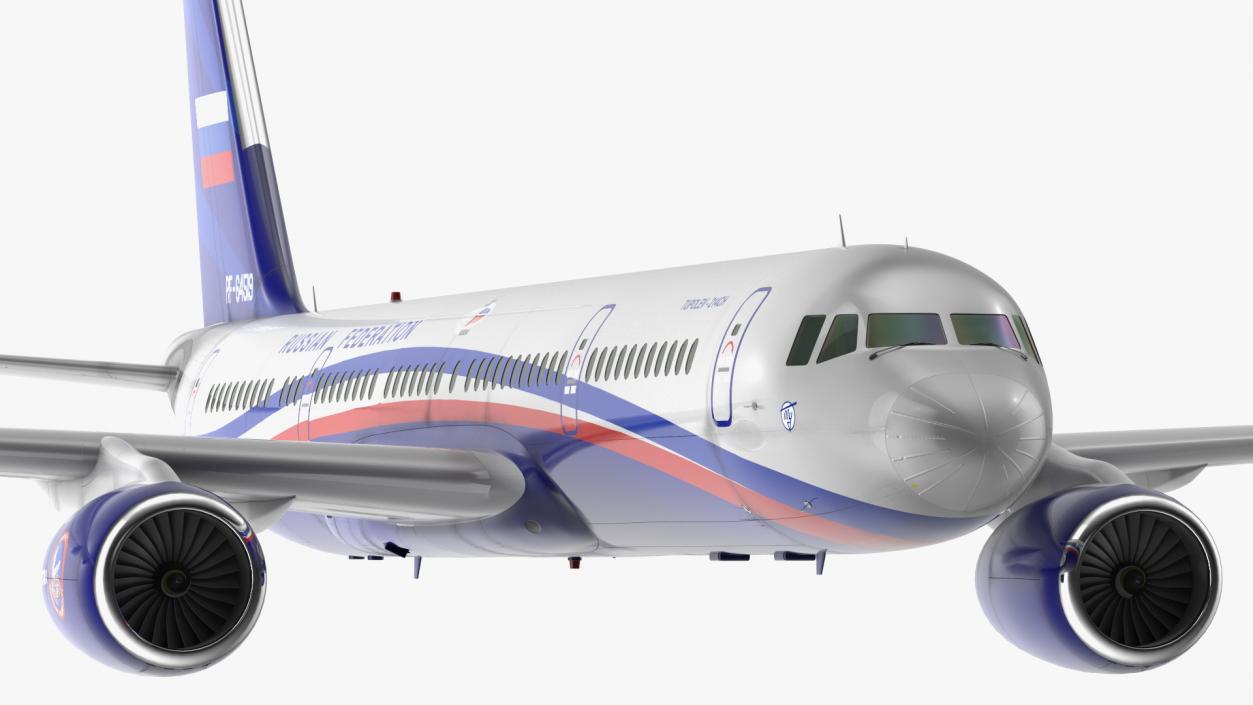 Tupolev Tu-214 Jet Airliner Flight 3D model