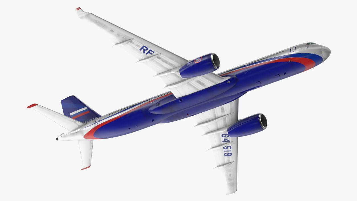 Tupolev Tu-214 Jet Airliner Flight 3D model