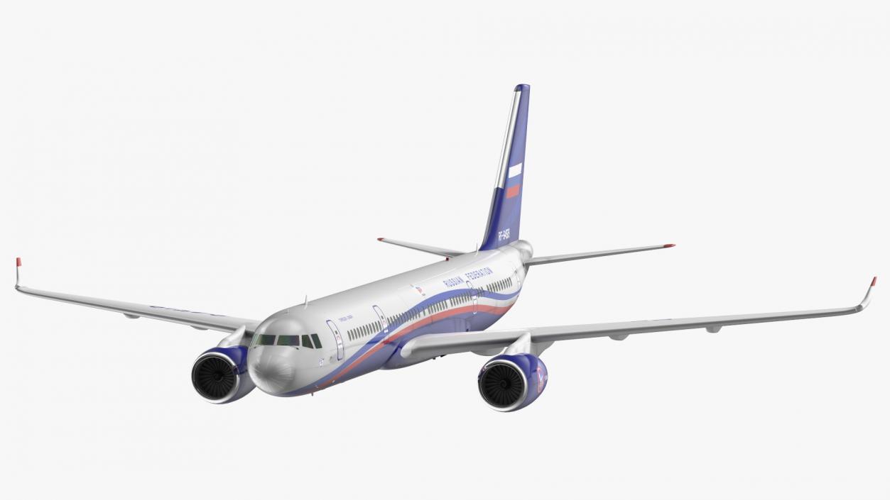 Tupolev Tu-214 Jet Airliner Flight 3D model