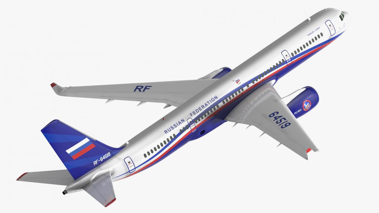 Tupolev Tu-214 Jet Airliner Flight 3D model