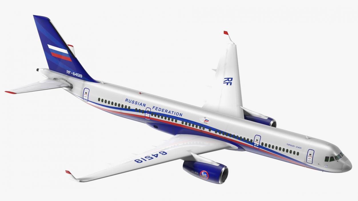 Tupolev Tu-214 Jet Airliner Flight 3D model