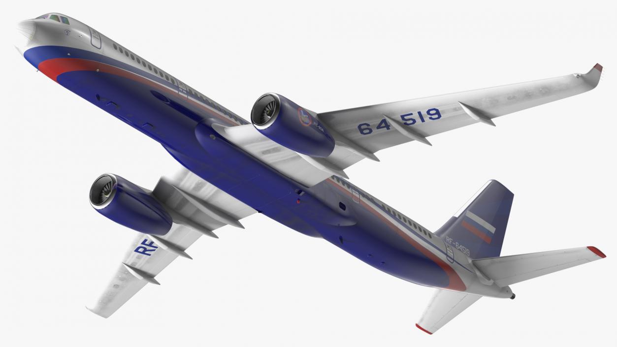 Tupolev Tu-214 Jet Airliner Flight 3D model