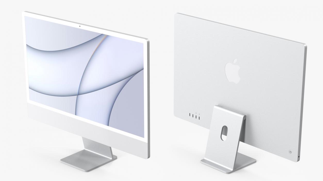 Apple iMac 2021 Silver 3D