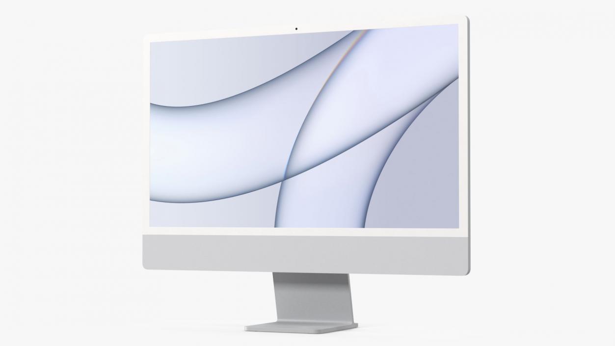 Apple iMac 2021 Silver 3D