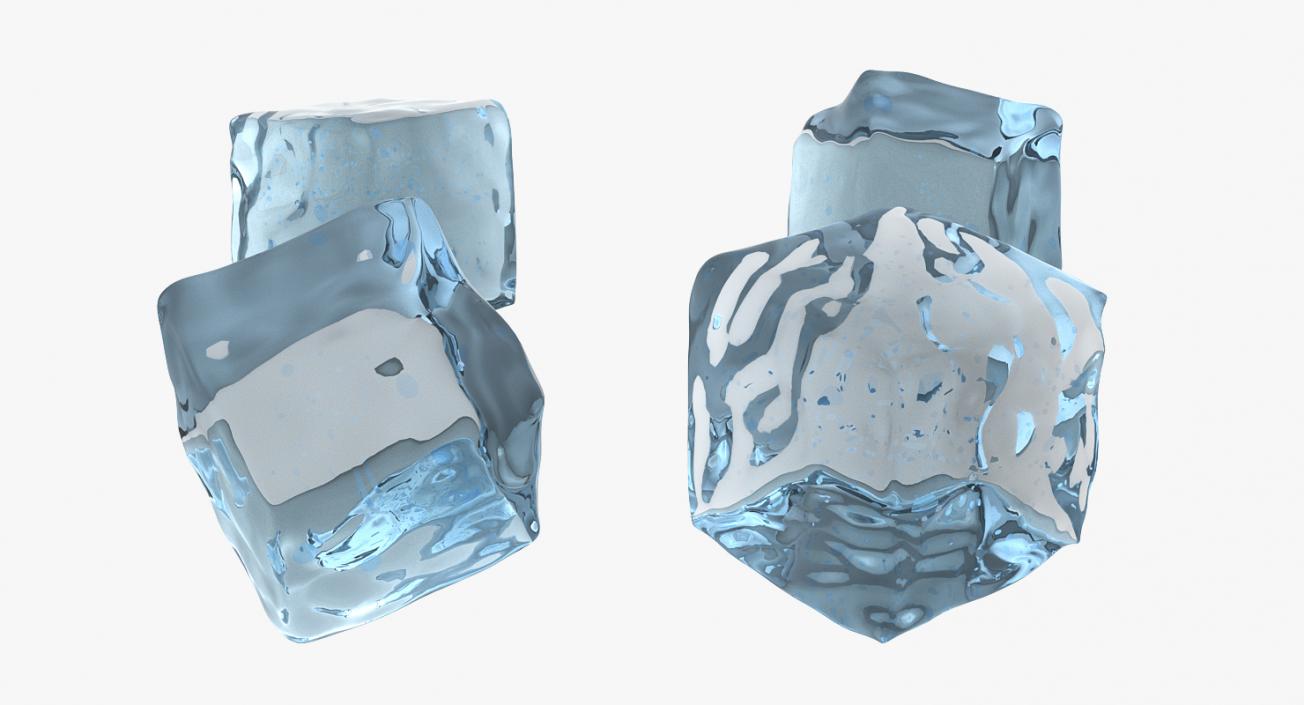 3D Ice Cube Water Splash