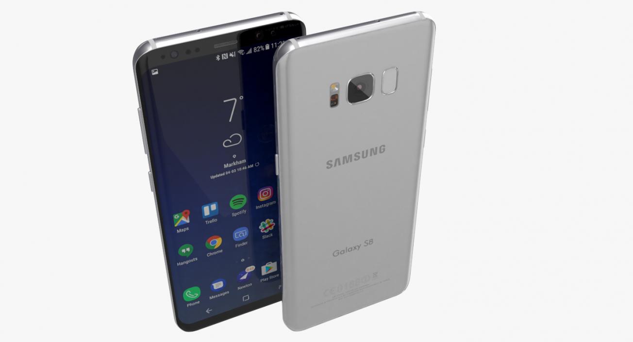 3D Samsung Galaxy S8 Arctic Silver