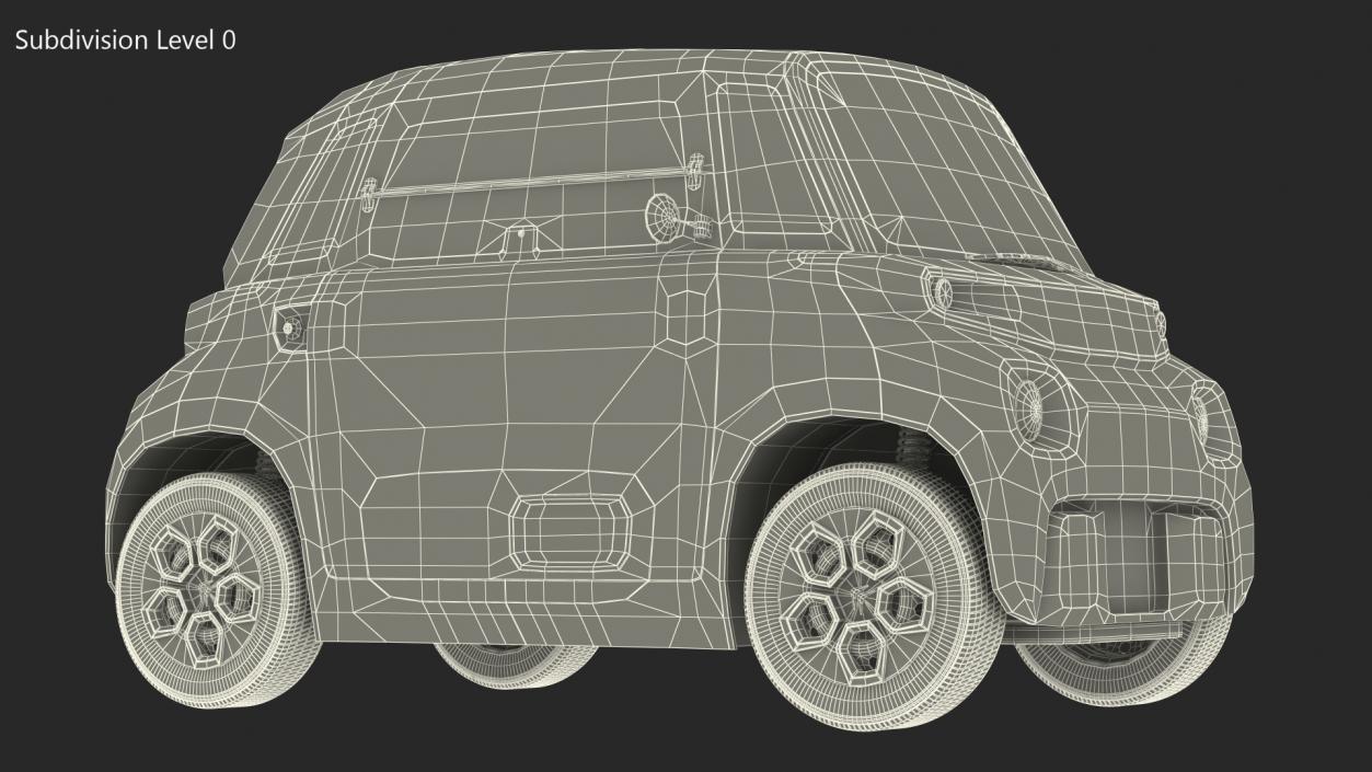 3D model Small Electric Car Rigged