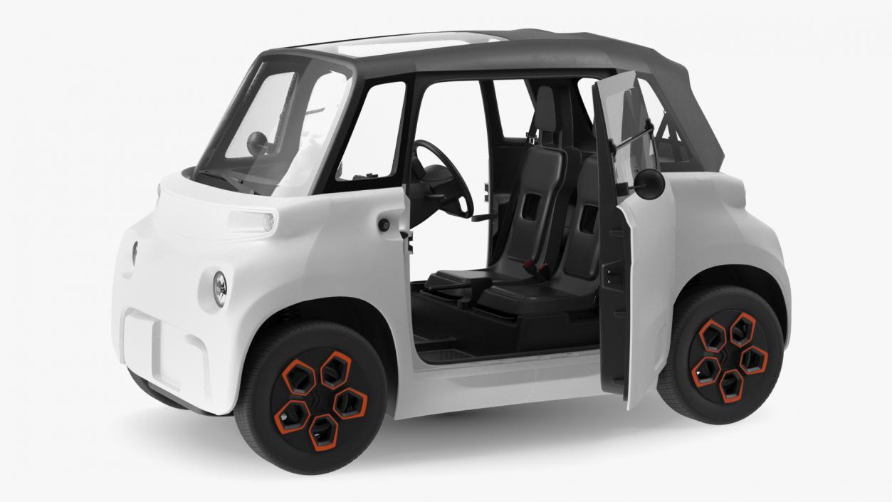 3D model Small Electric Car Rigged