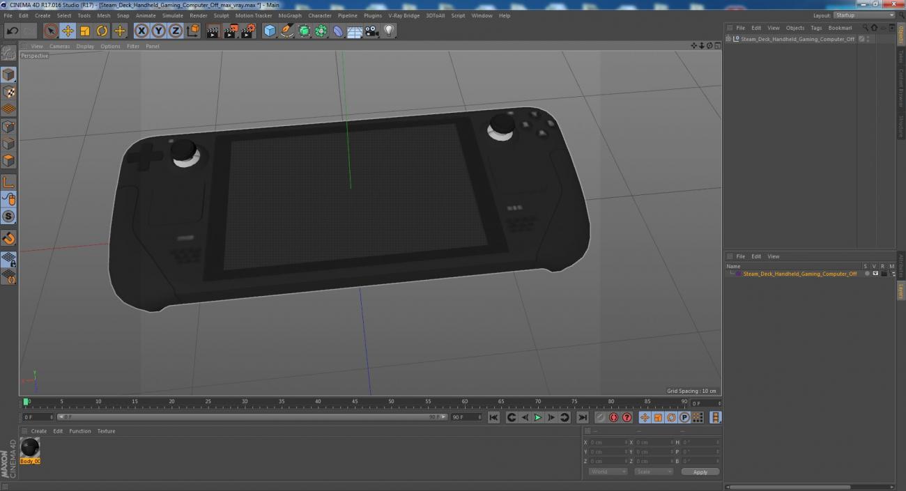 Steam Deck Handheld Gaming Computer Off 3D model