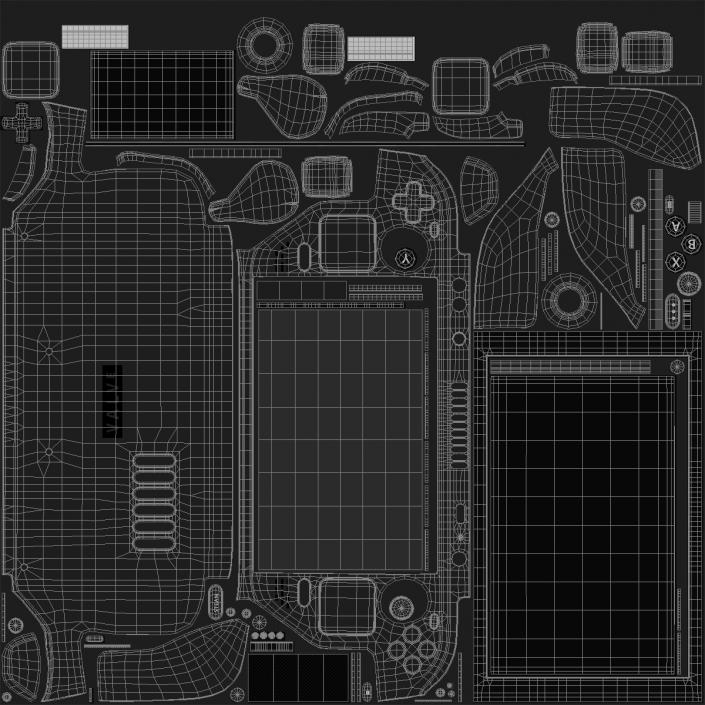 Steam Deck Handheld Gaming Computer Off 3D model