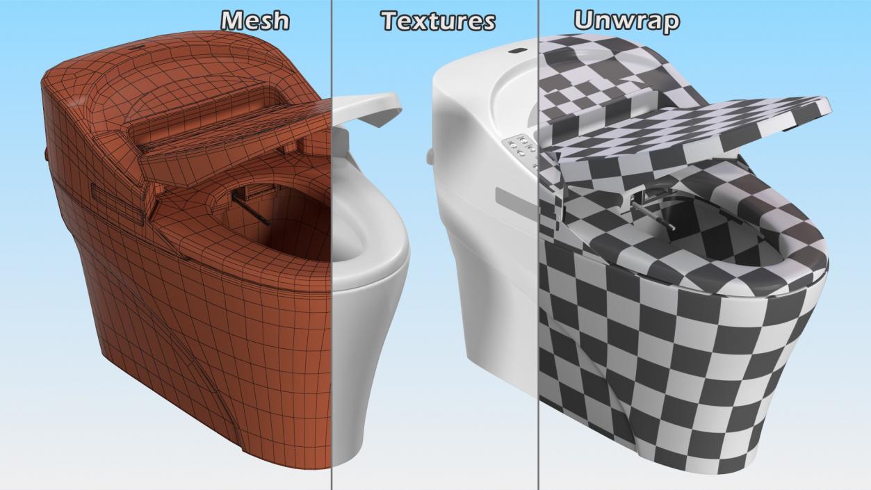 3D Bidet Smart Toilet model