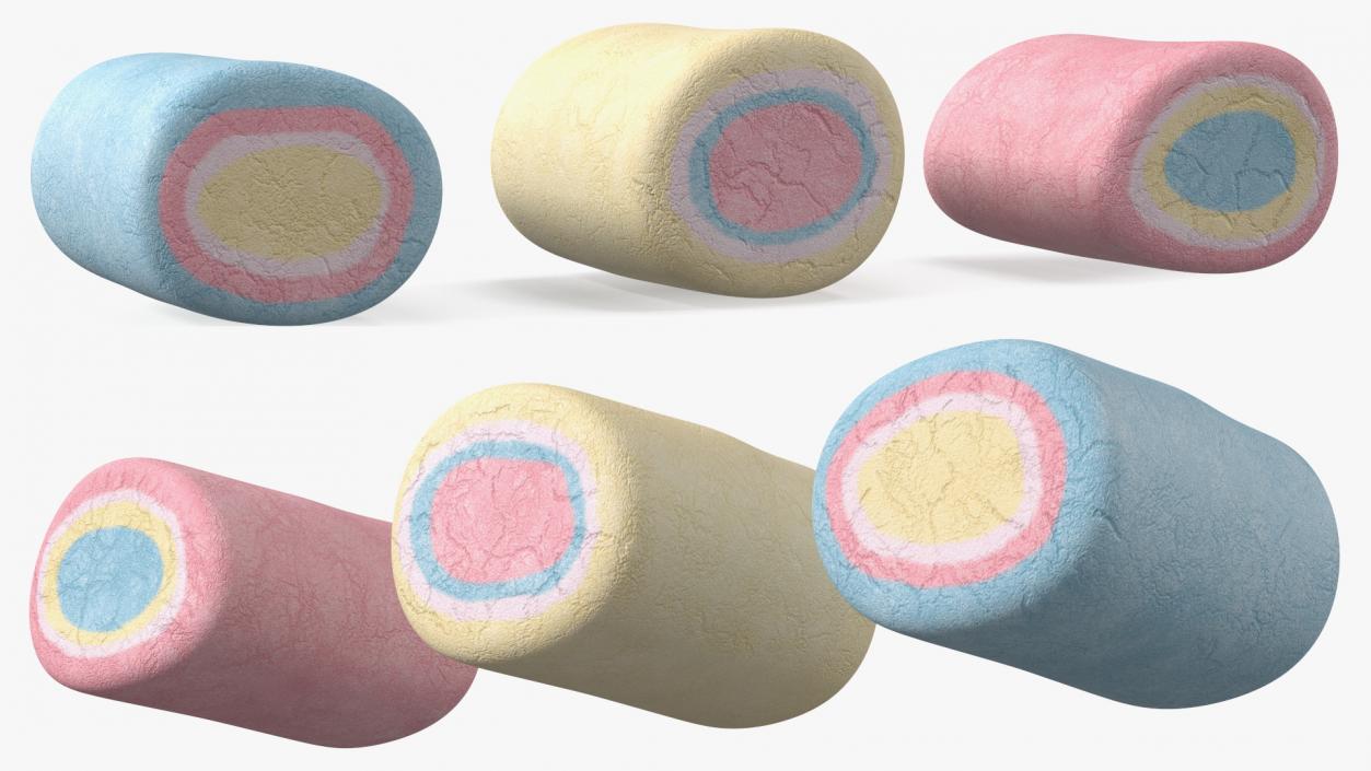 3D model Shaped Marshmallows Collection