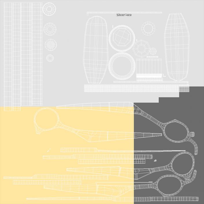 3D model ShearGuru Professional Straight Edge Scissors