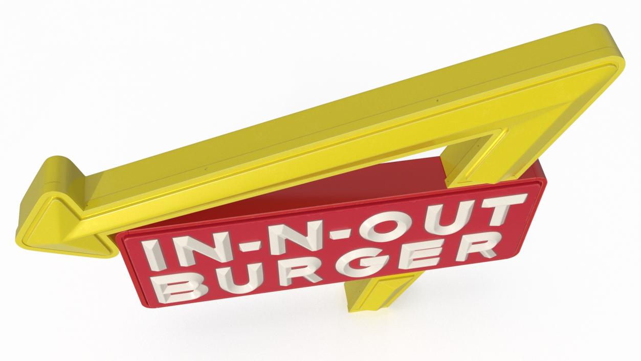 In N Out Burger Sign 2 3D